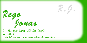 rego jonas business card