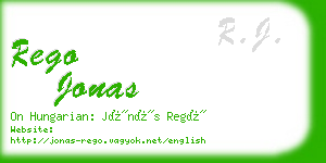 rego jonas business card